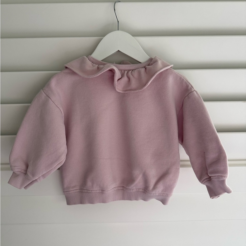 Ruffle pink sweatshirt